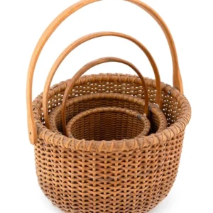 ASSEMBLED NEST OF THREE NANTUCKET BASKETS